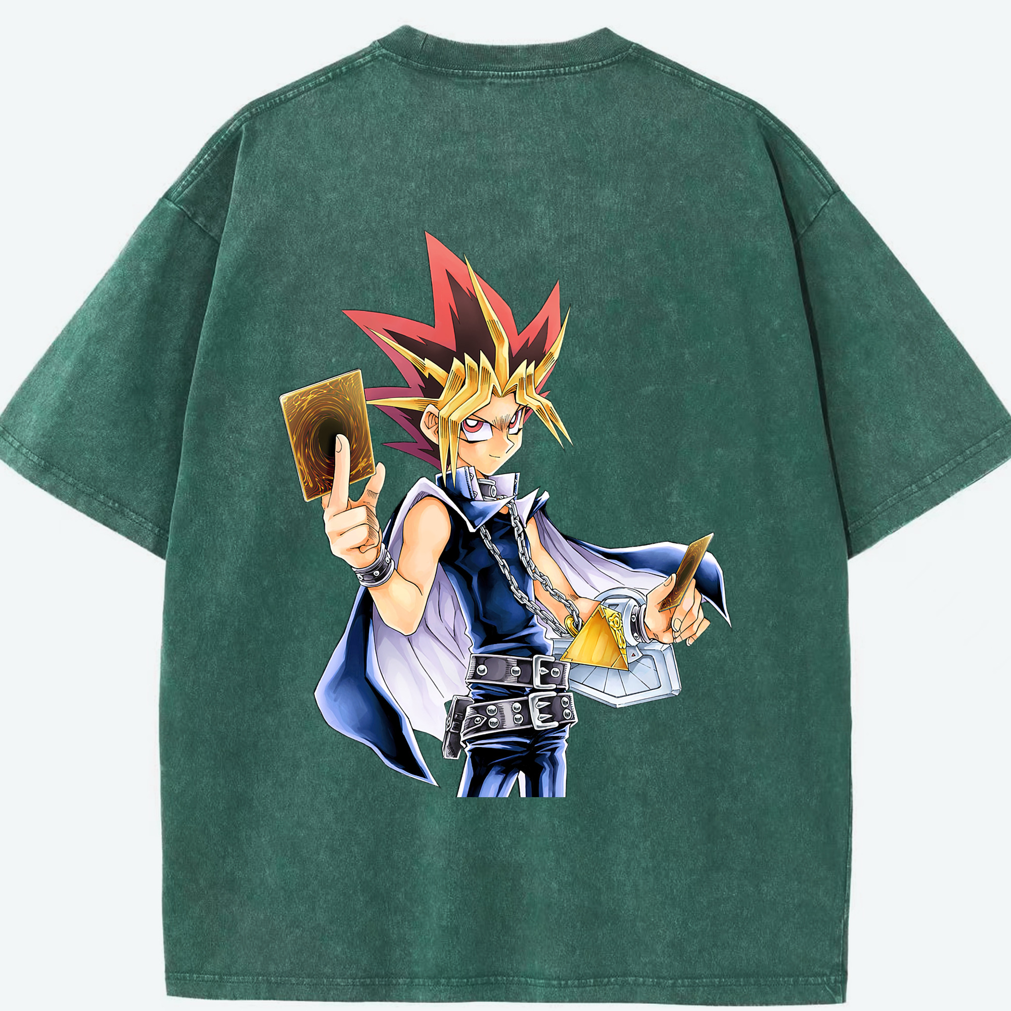 （画像用） 遊☆戯☆王 Yu-Gi-Oh! 綿100% ヴィンテージ風 半袖Tシャツ（背面プリント）